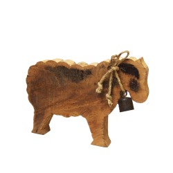 Baran z drewna z recyclingu Pastelowy Róż